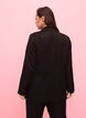 Blazer jacquard ton sur ton en viscose, Black, Model image number 1