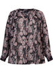 Chemise col V et imprimé, Black/Beige Paisley, Packshot image number 0
