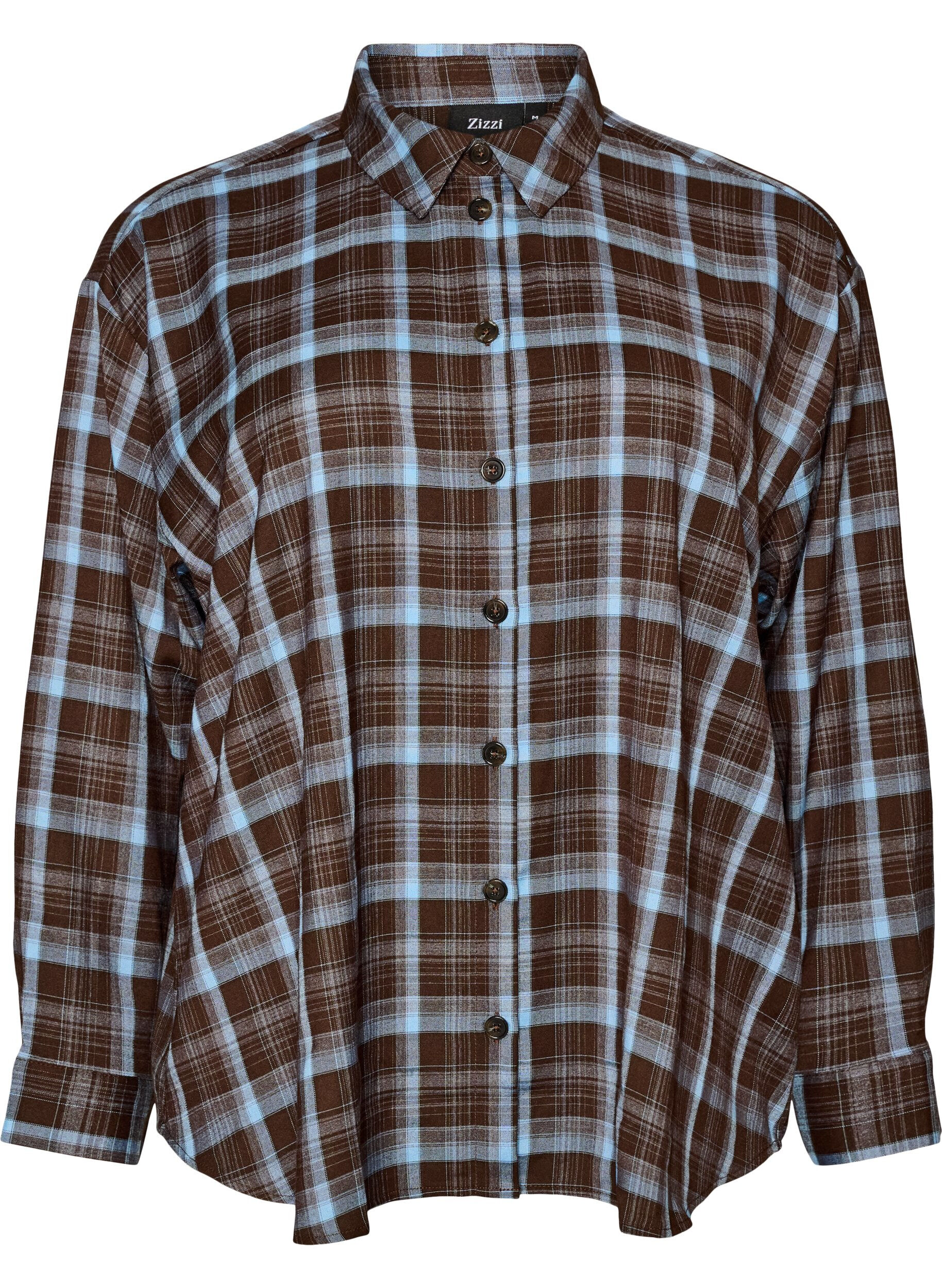 Chemise &agrave; carreaux avec coupe ample