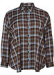 Chemise &agrave; carreaux avec coupe ample, Marron, Packshot image number 0