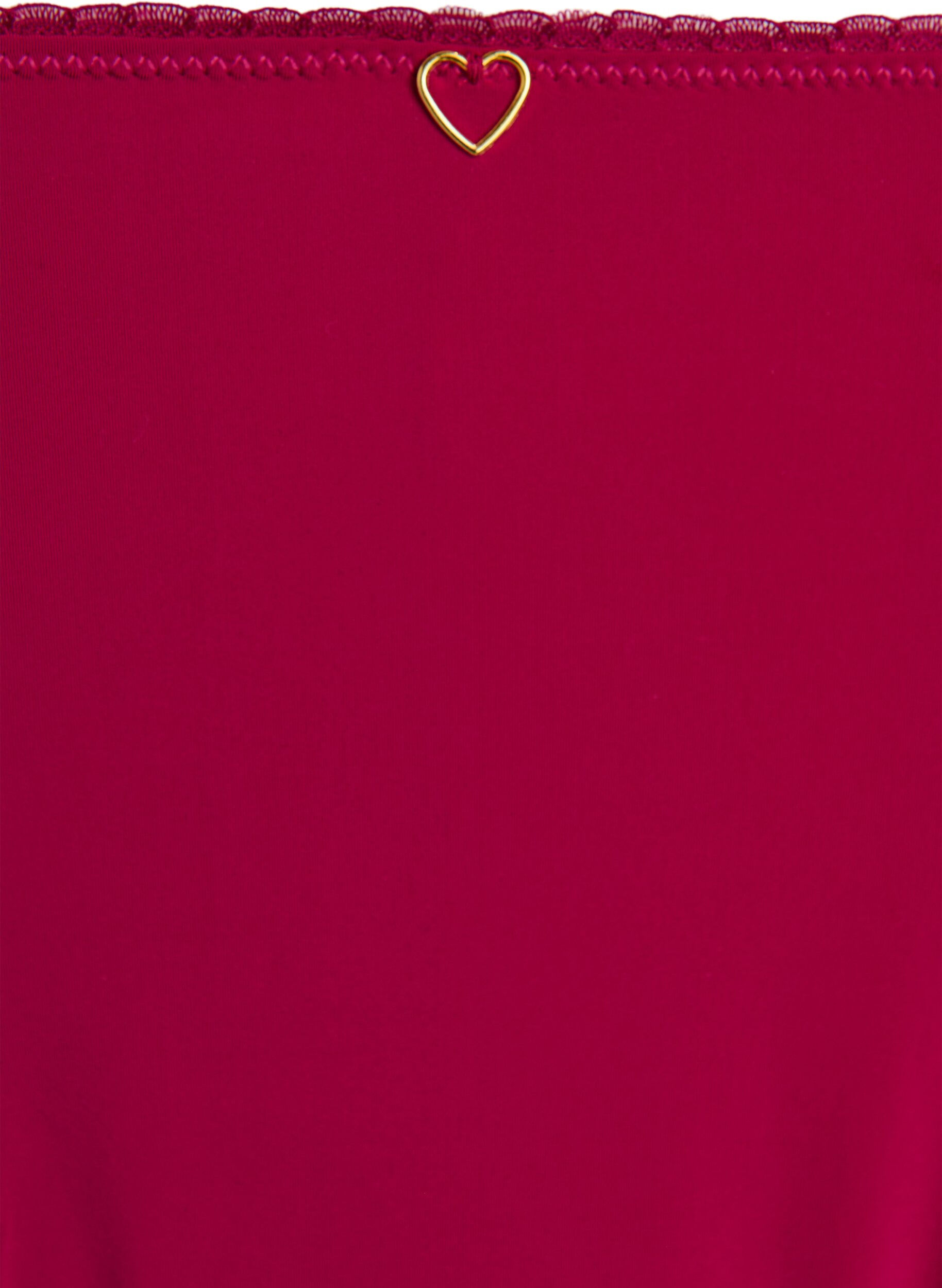 Zizzi Slip br&eacute;silien en microfibre avec dentelle, Boysenberry, Packshot image number 2