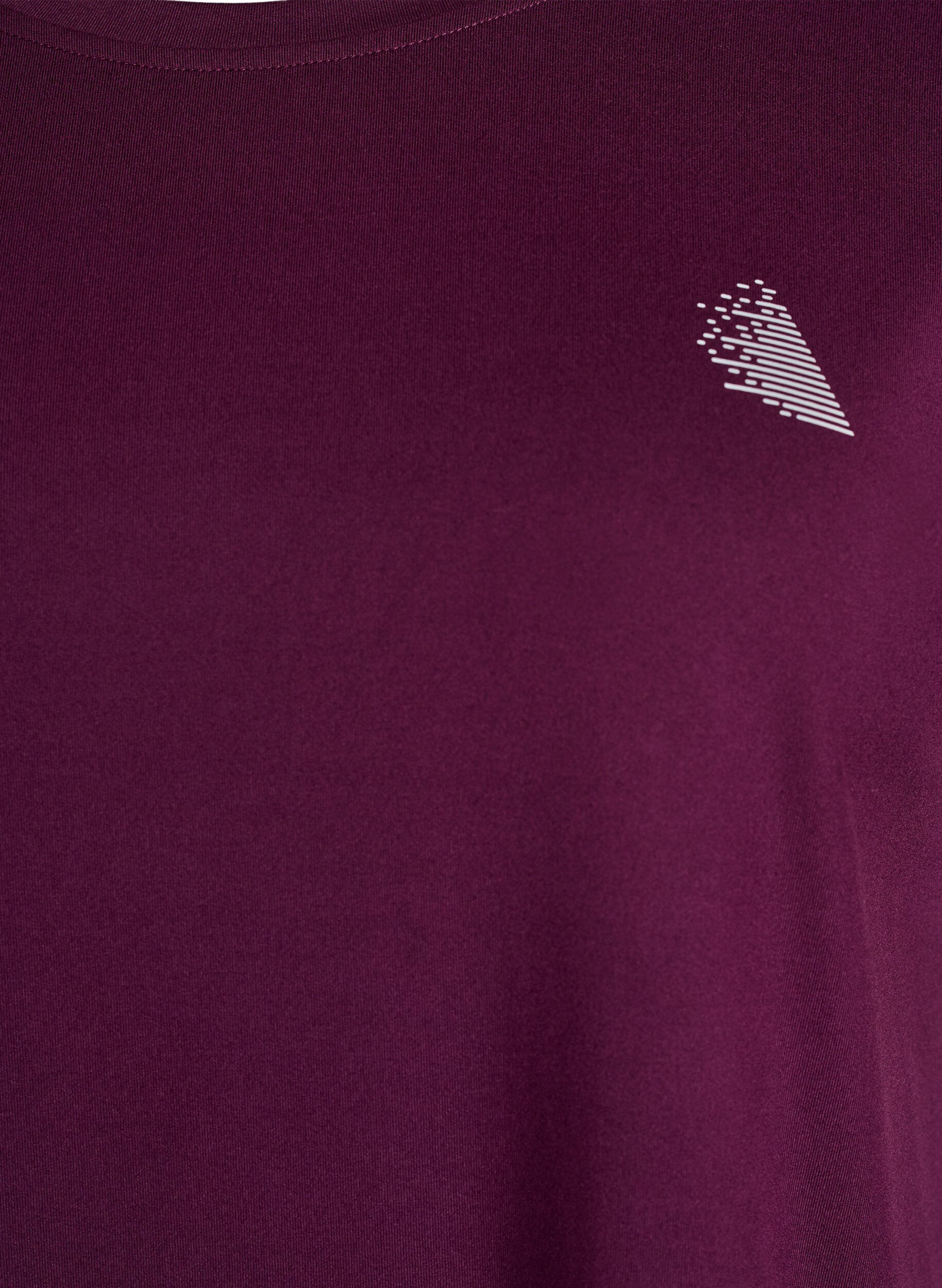Zizzi T-shirt de sport couleur unie, Violet, Packshot image number 2