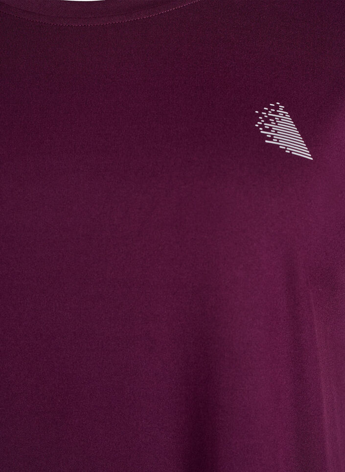 T-shirt de sport couleur unie, Violet, Packshot image number 2