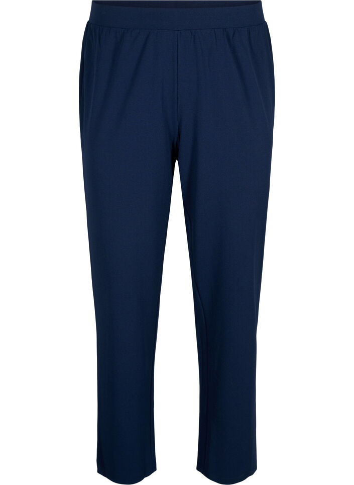 Pantalon &agrave; coupe droite, Bleu, Packshot image number 0