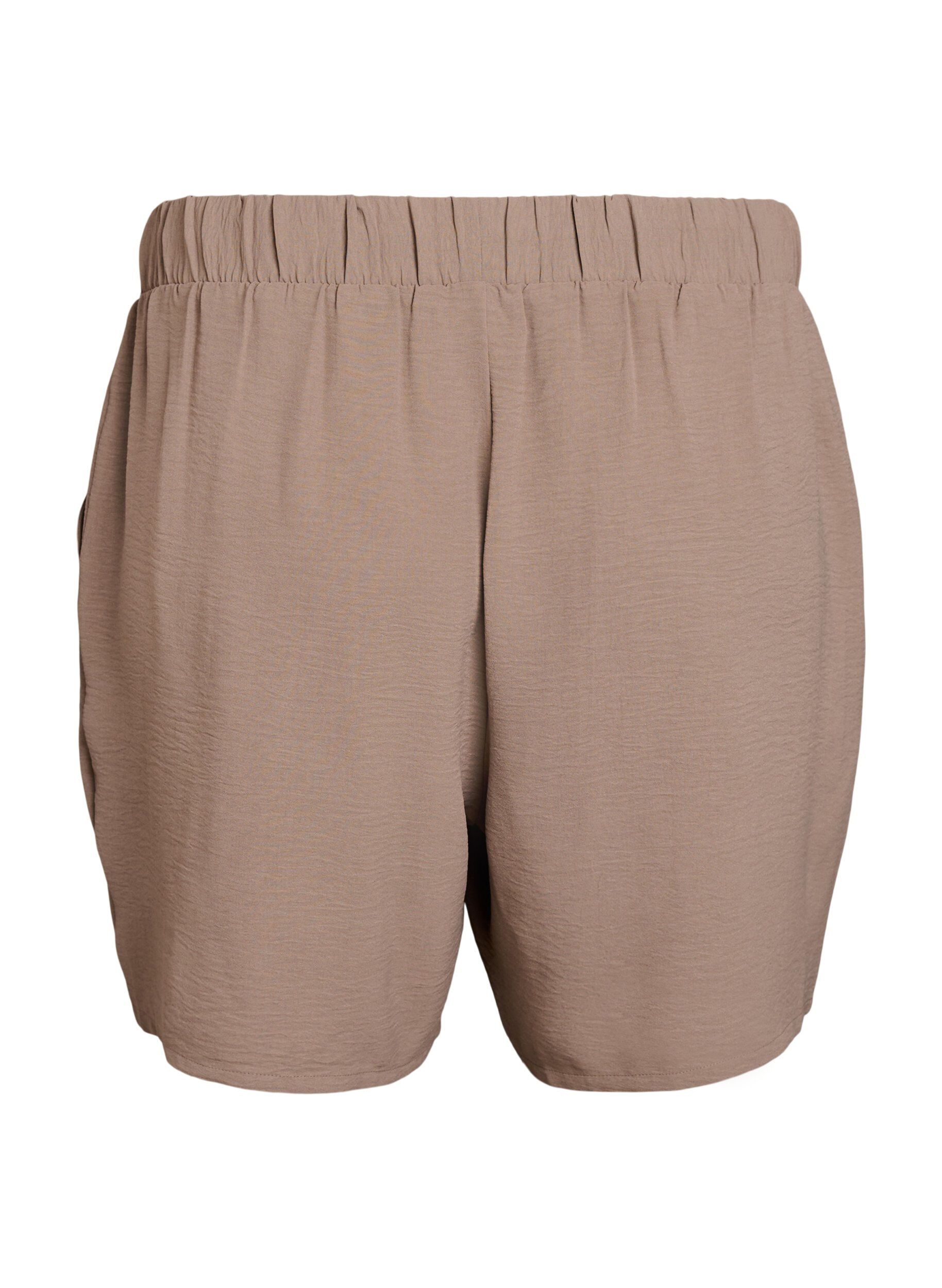 Zizzi Short avec poches et ceinture &eacute;lastique, Marron, Packshot image number 1