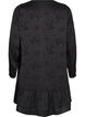 Petite robe en satin avec un motif ton sur ton, Black, Packshot image number 1