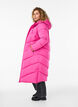 Doudoune longue avec capuche et poches, Rose, Model image number 2