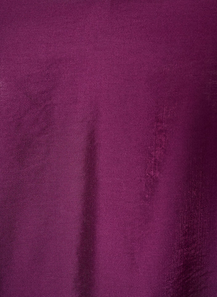 Tunique brillante avec col en V et manches 3/4, Violet, Packshot image number 2
