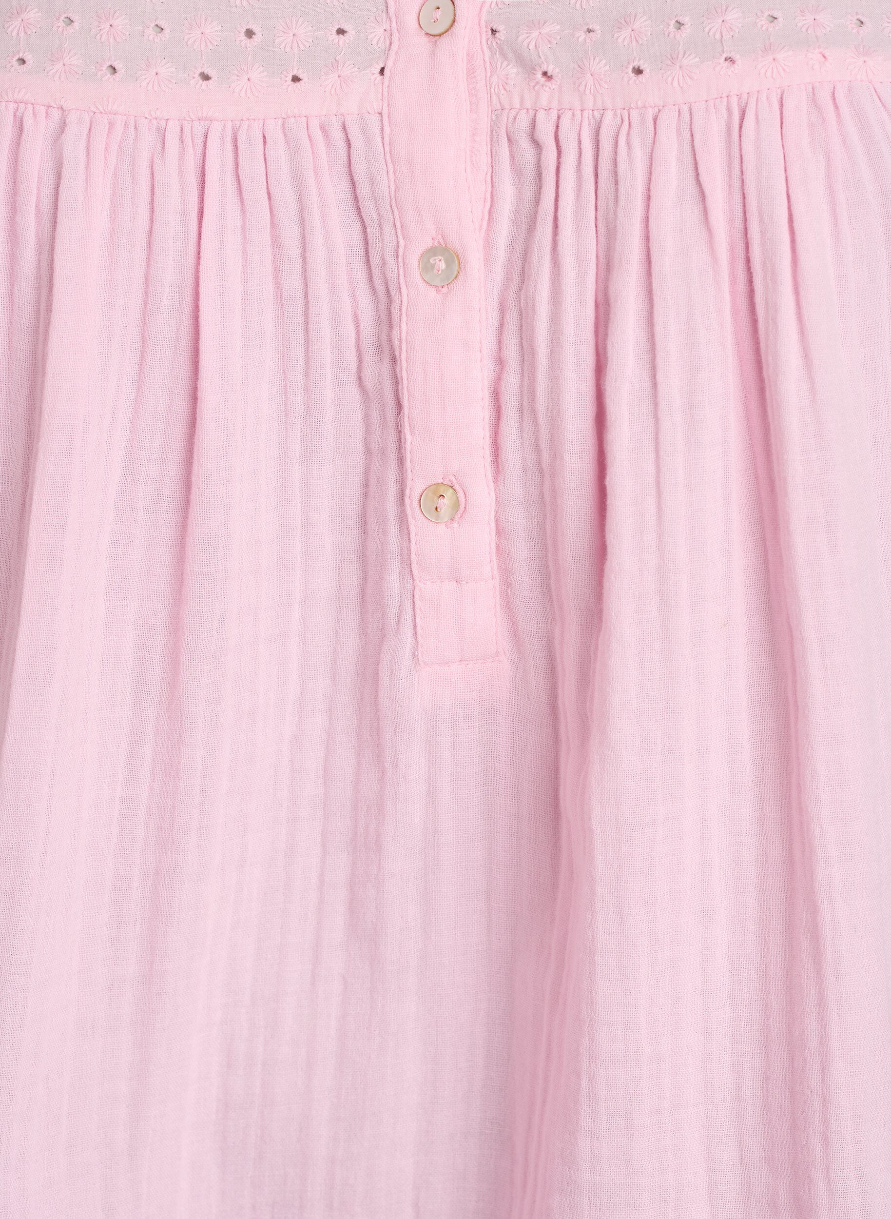 Zizzi Blouse en mousseline de coton avec broderie anglaise, Rose, Packshot image number 2