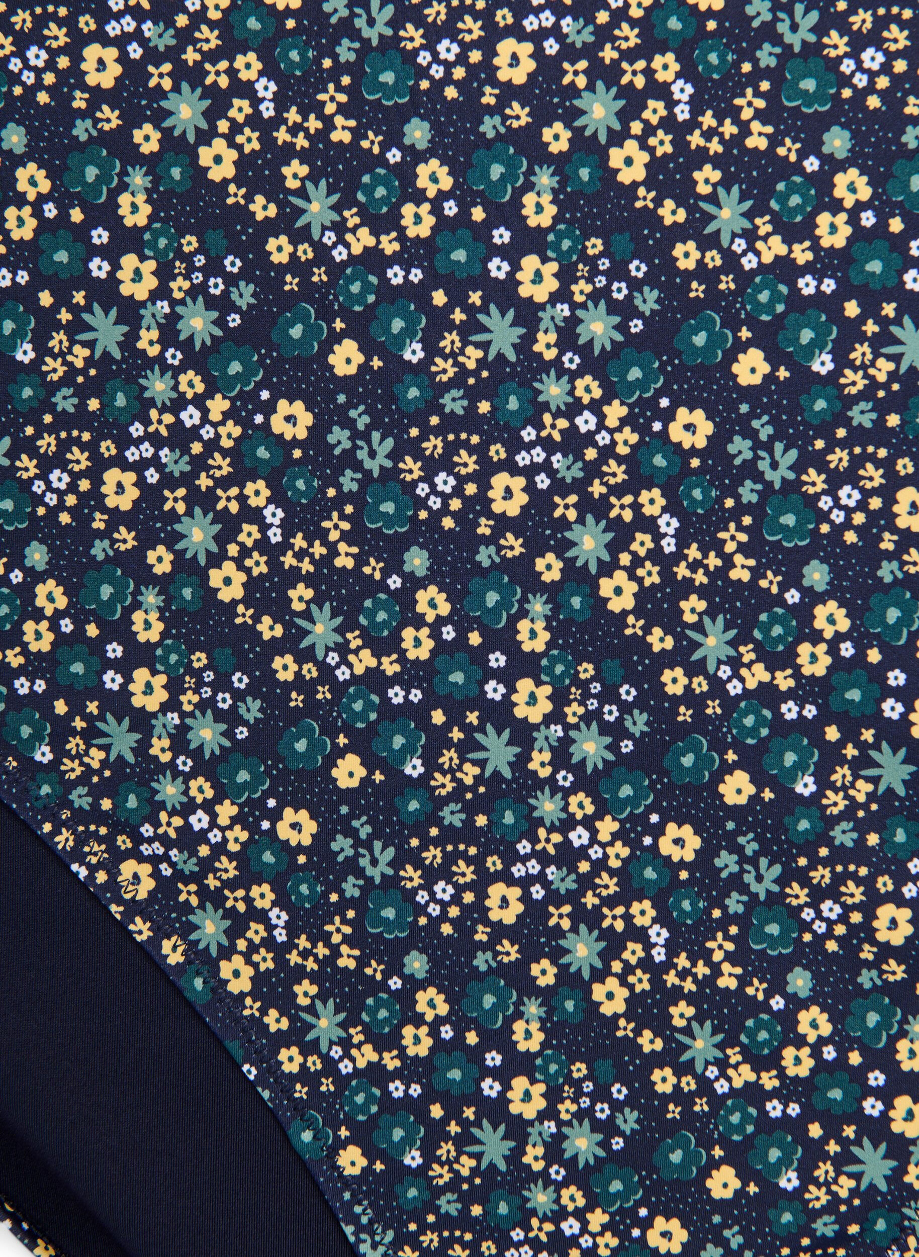 Zizzi Culotte de bikini imprim&eacute;e et taille haute, Vert, Packshot image number 2