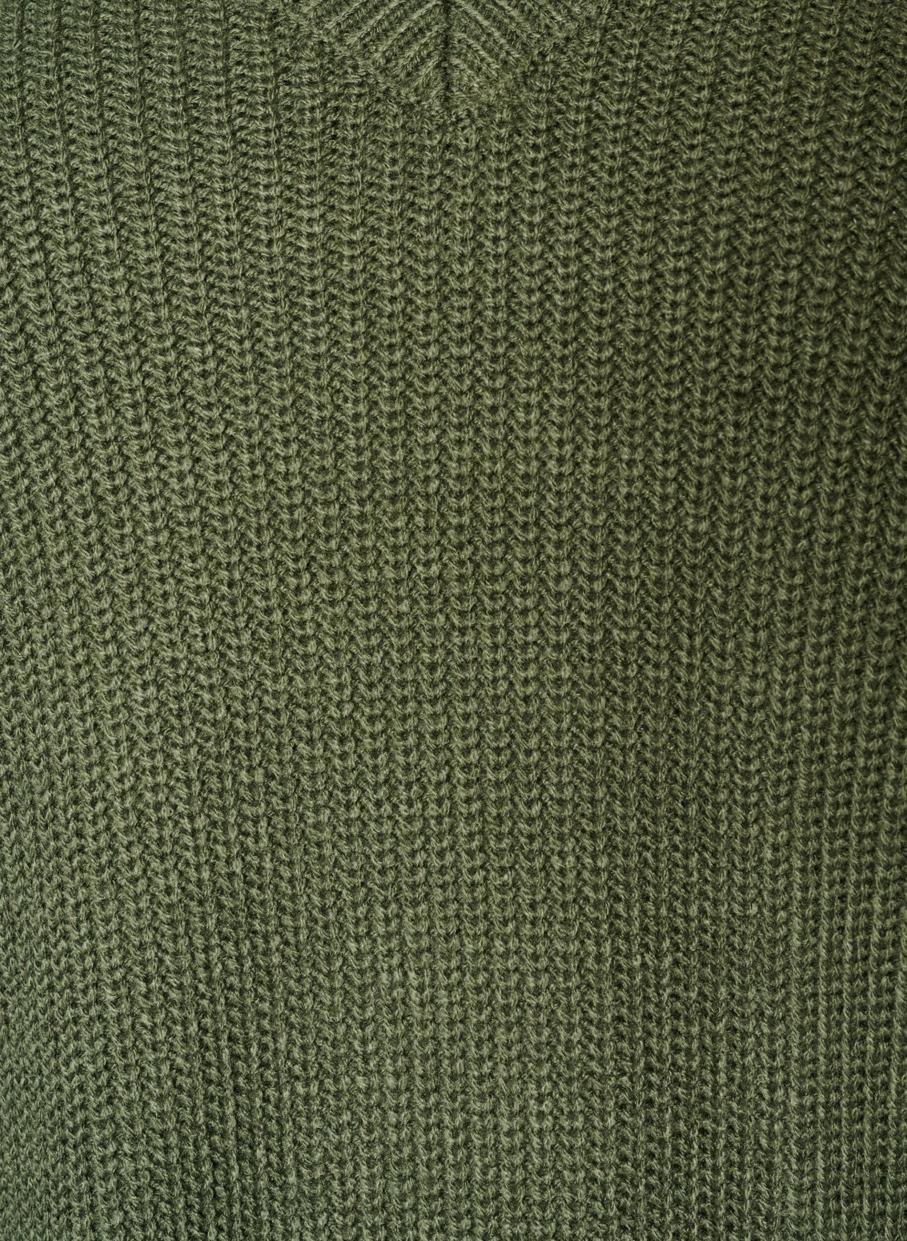 ZizziBlouse longue en maille c&ocirc;tel&eacute;e avec col en V, Vert, Packshot image number 2