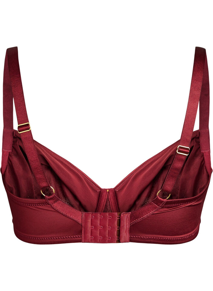 Soutien-gorge embo&icirc;tant en microfibre brillante, Bordeaux fonc&eacute;, Packshot image number 1