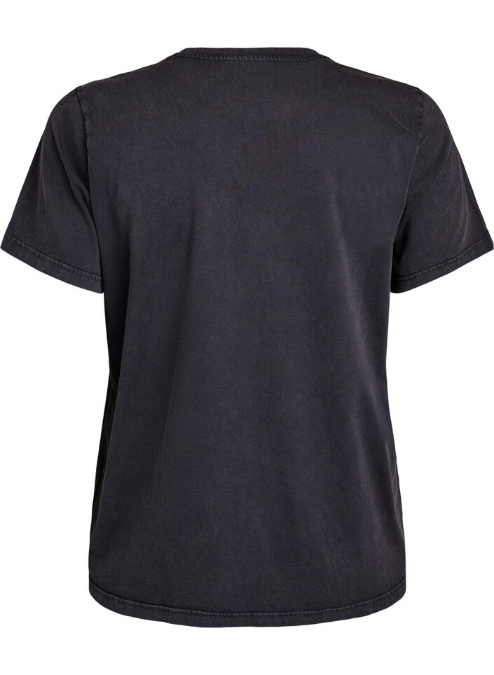 T-shirt en coton biologique avec une impression cool, Gris anthracite, Packshot image number 1