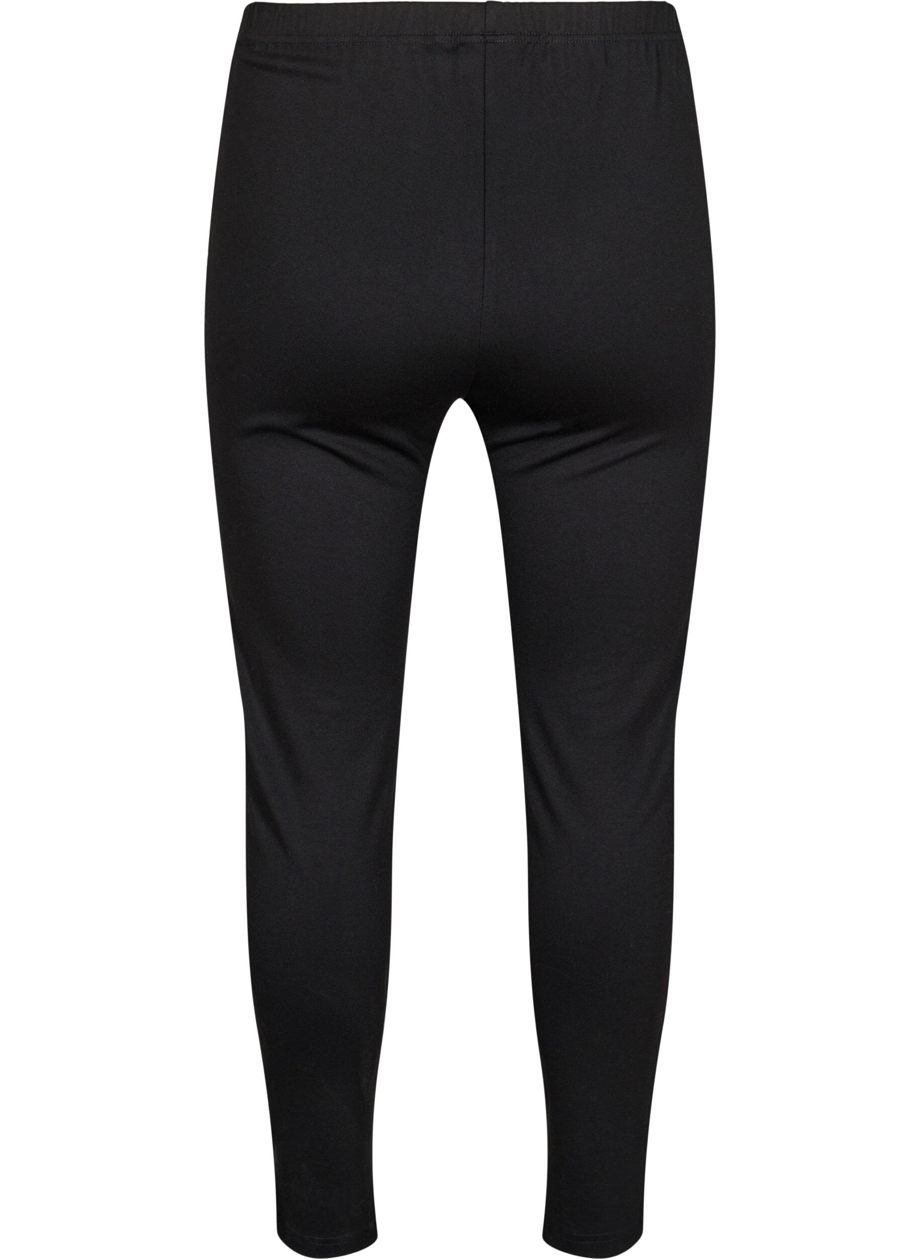 Zizzi Legging en viscose avec d&eacute;tail de fermeture &eacute;clair, Noir, Packshot image number 1