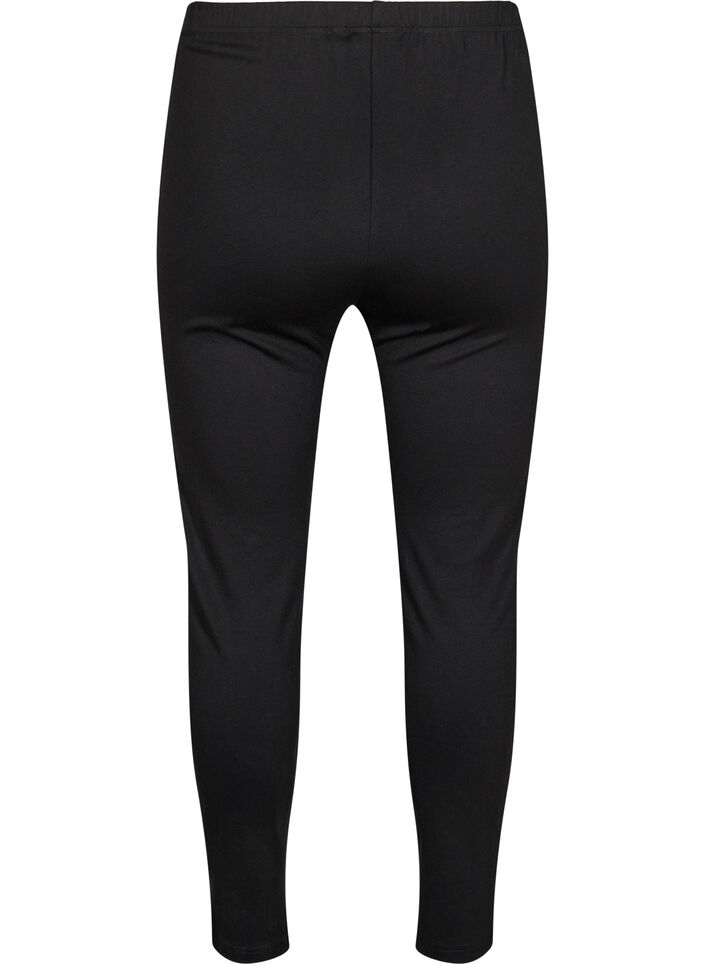 Legging en viscose avec détail de fermeture éclair, Noir, Packshot image number 1