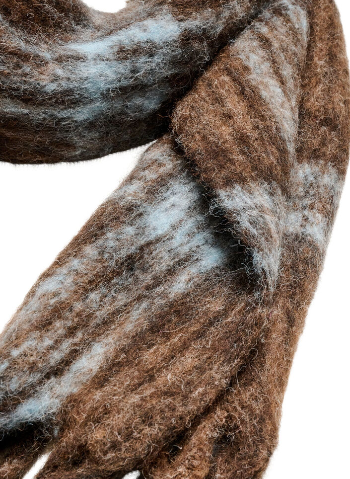 &Eacute;charpe douce &agrave; franges, Marron, Packshot image number 1