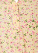 Blouse fleurie en viscose &agrave; manches courtes et col &agrave; volants, Jaune, Packshot image number 2