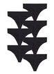 7-pack string en coton, Noir, Packshot image number 1