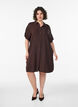 Chemise longue ample en viscose, Marron, Model image number 1
