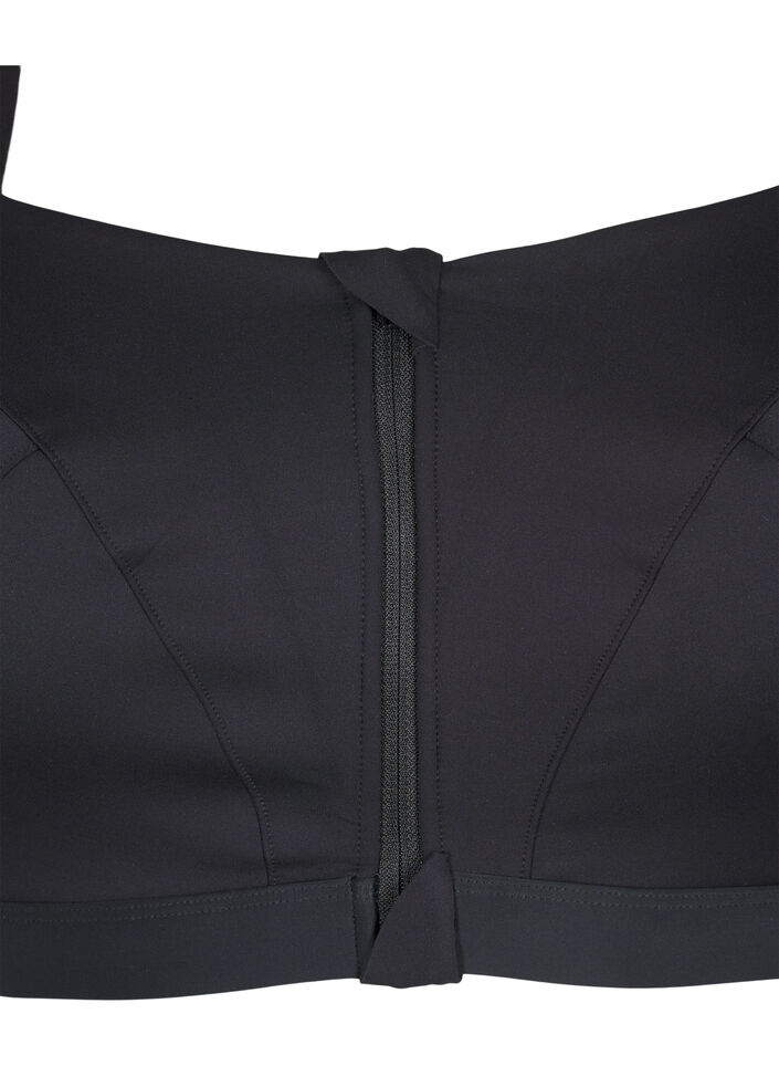 Soutien-gorge de sport avec une fermeture sur le devant et un maintien &eacute;lev&eacute;, Noir, Packshot image number 2