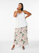 Jupe longue en viscose avec smocks, Vanille, Model image number 0