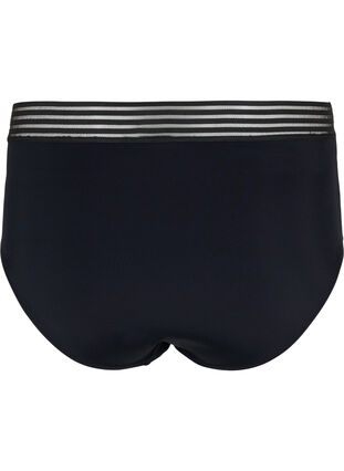 Bas de bikini taille haute avec maille, Black, Packshot image number 1