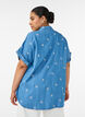 Chemise en lyocell aspect denim avec broderies florales, Bleu Clair, Model image number 2
