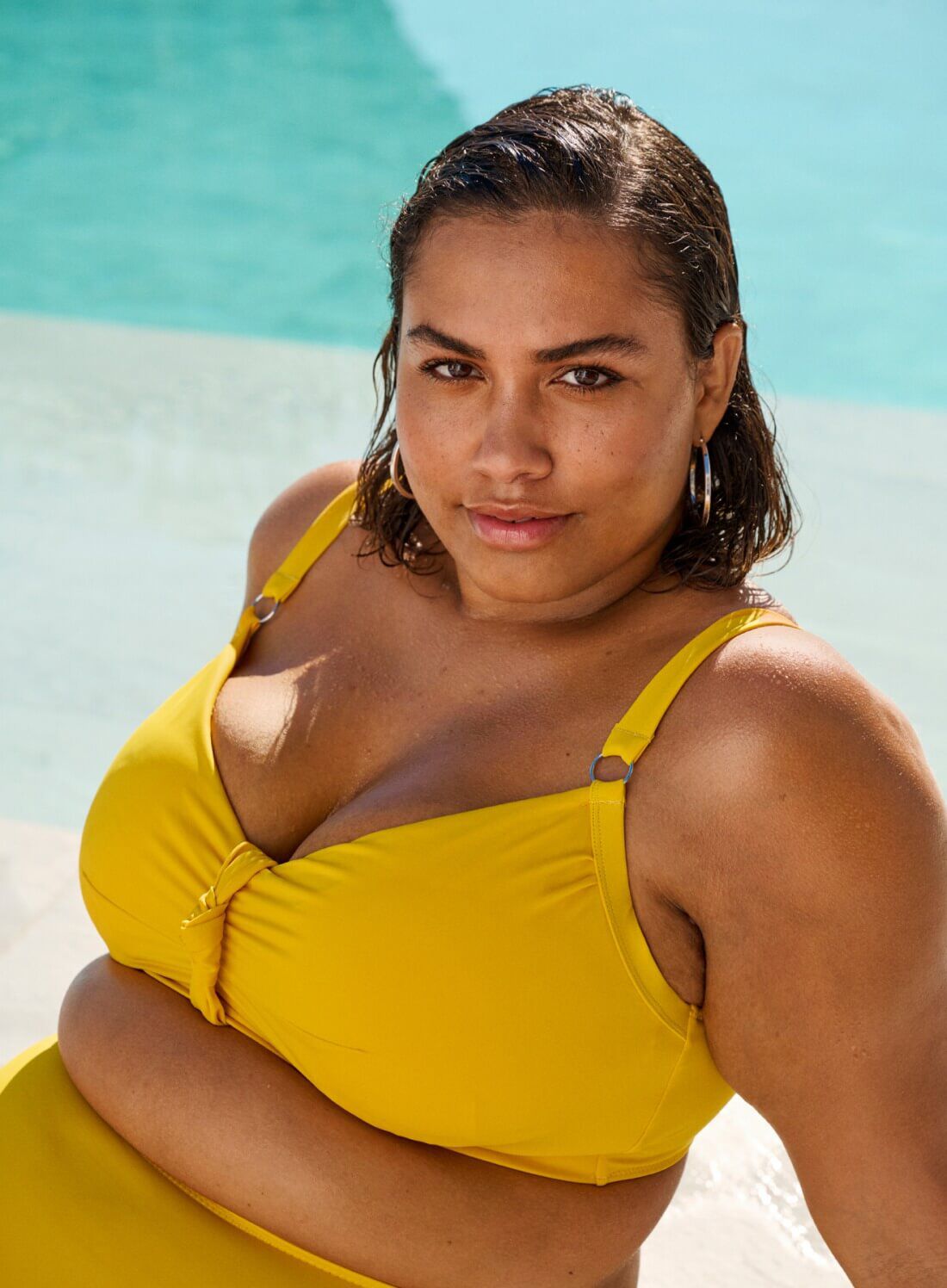 Zizzi Ensemble de bikini jaune, , Model