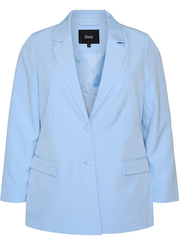 Blazer classique avec fermeture boutonn&eacute;e, Bleu Clair, Packshot image number 0
