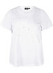 T-shirt en coton avec strass, Bright White, Packshot image number 0