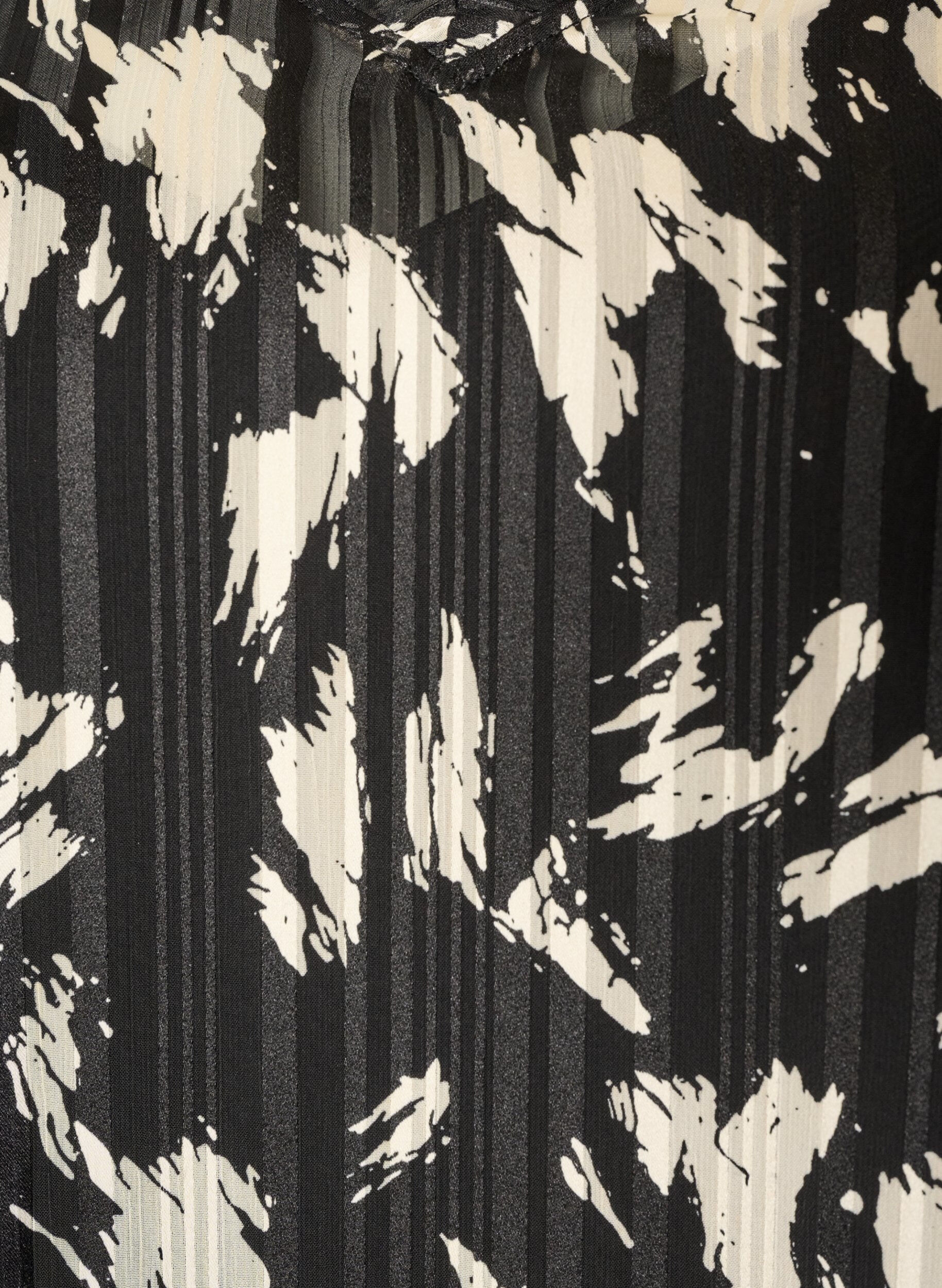 ZizziRobe &agrave; motifs avec volants et manches longues, Noir, Packshot image number 2
