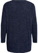 Blouse &agrave; manches longues avec texture, Bleu, Packshot image number 1