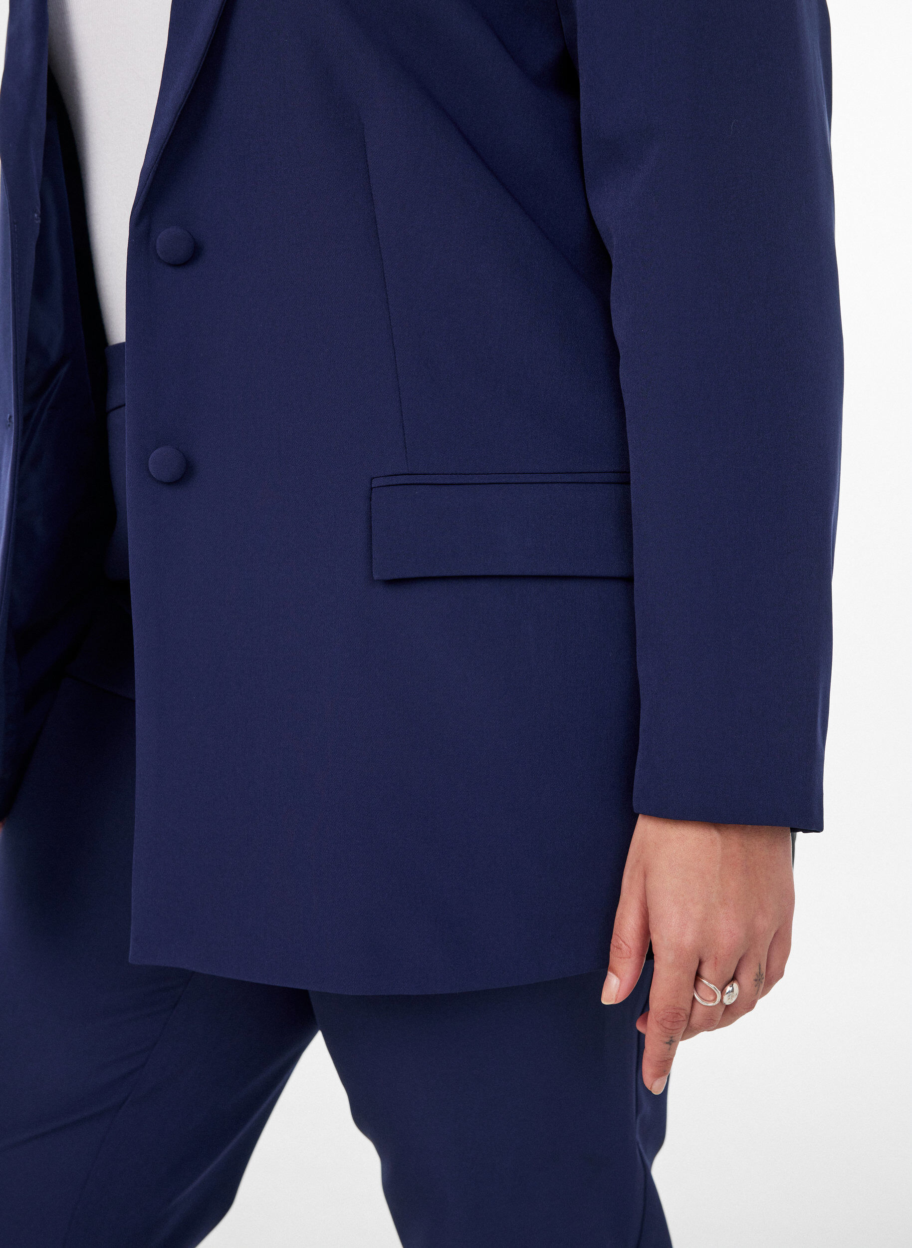 ZizziBlazer classique avec fermeture boutonn&eacute;e, Bleu, Model image number 3