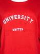 Sweat-shirt avec imprimé texte en relief, Rouge, Packshot image number 2