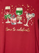 T-shirt de No&euml;l en coton bio, Rouge, Packshot image number 2