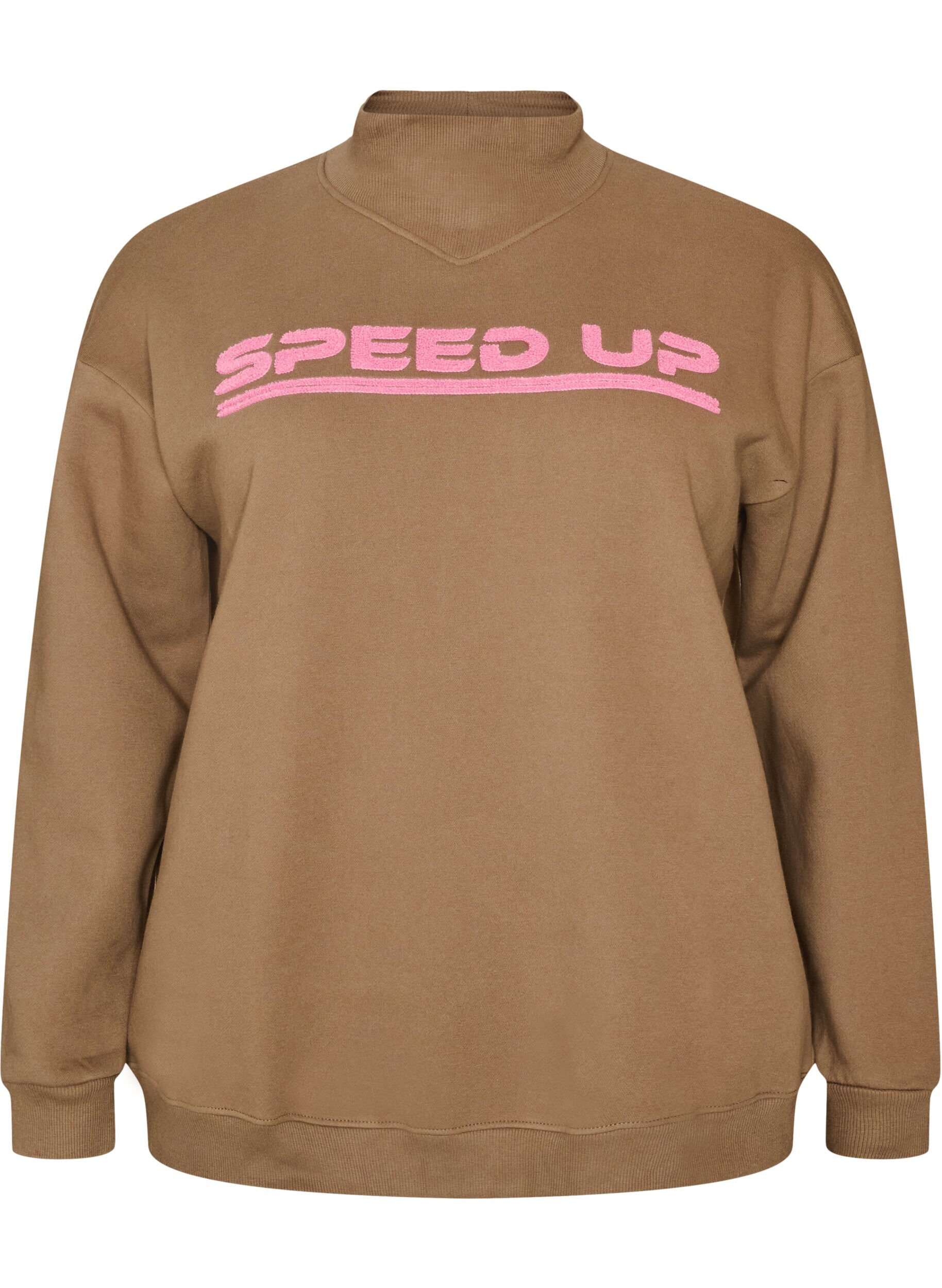 Sweatshirt avec col montant et motif sportif sur le devant