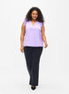 Top en coton sans manches avec volants, Violet, Model image number 1