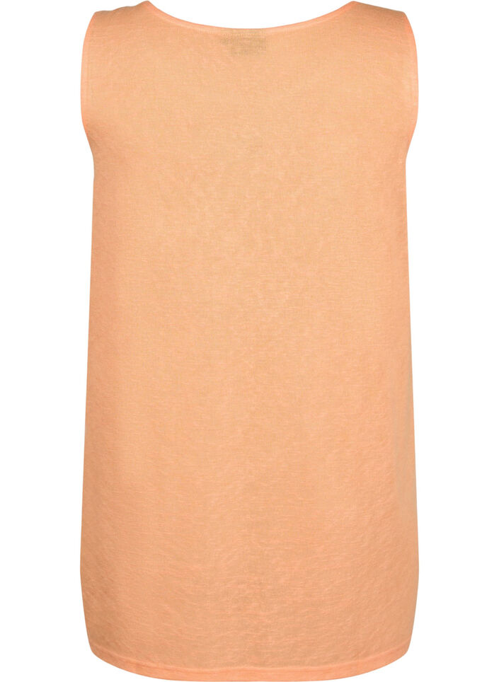 Top avec structure et col rond, Mock Orange, Packshot image number 1