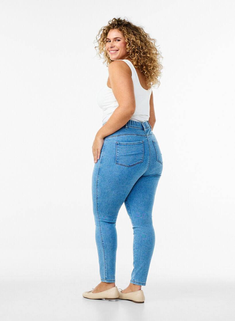 Jeggings à taille haute., Bleu Clair, Model image number 1