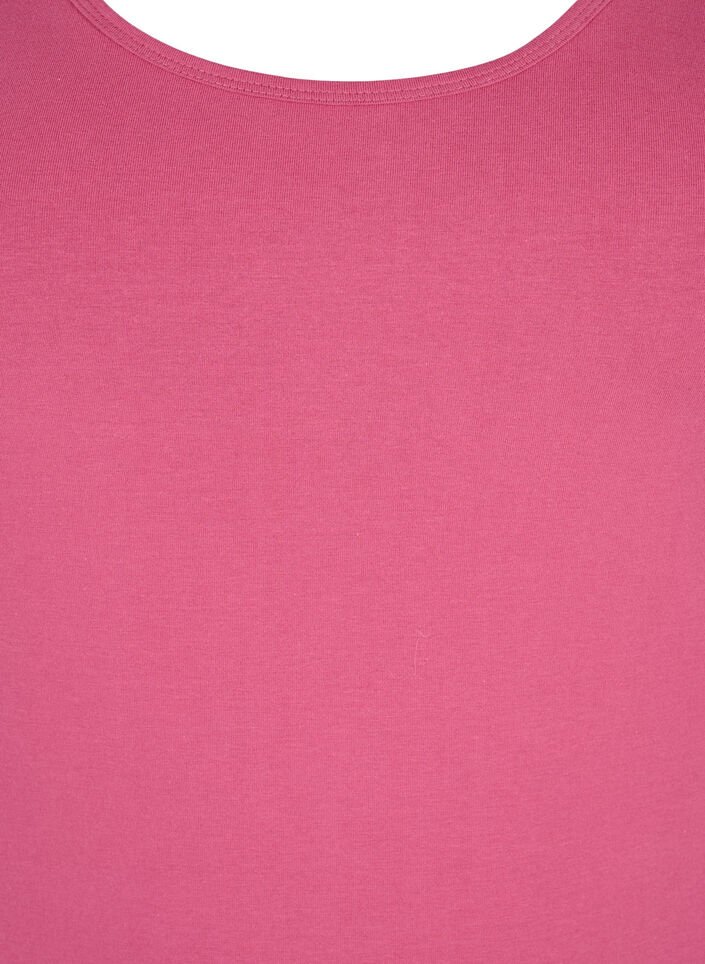 Top basique de couleur unie en coton, Bordeaux, Packshot image number 2