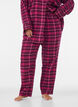 Bas de pyjama &agrave; carreaux en coton, Bordeaux, Model image number 2