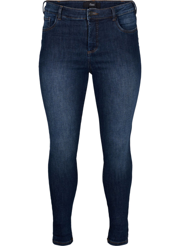 Jean super slim à taille haute, Dark Blue, Packshot image number 0