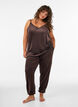Pantalon ample en velours, Marron, Model image number 1