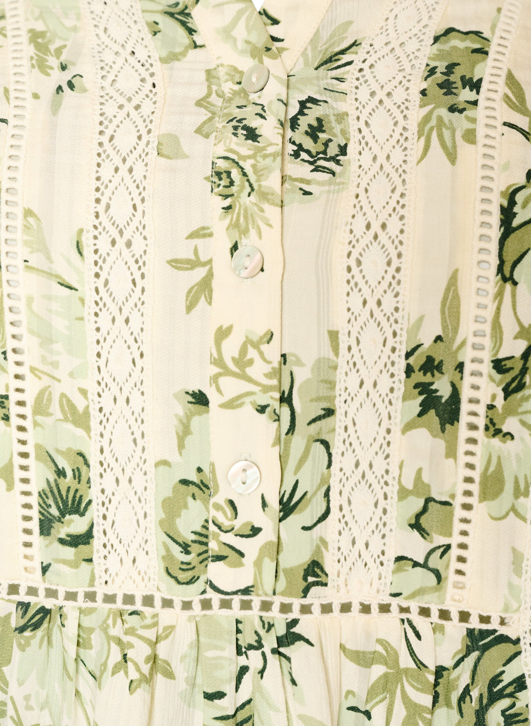 ZizziBlouse imprim&eacute;e &agrave; manches 1/2, Vert clair, Packshot image number 2