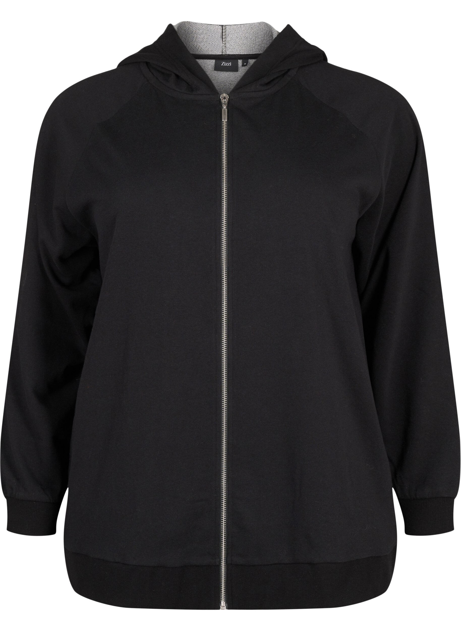 Cardigan en sweat avec une capuche et des poches