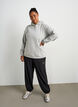 Sweat &agrave; capuche avec motif brod&eacute;, Gris, Model image number 1