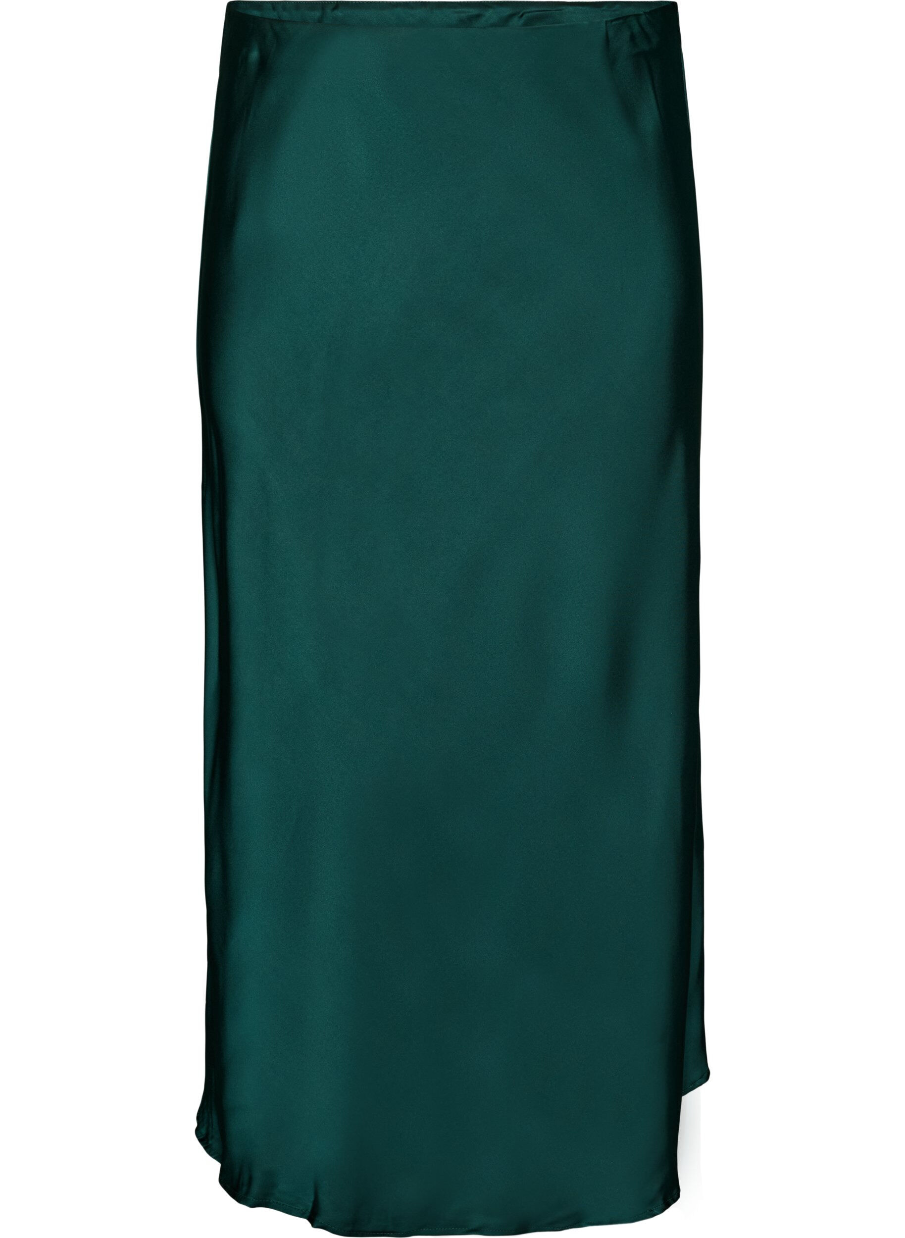 ZizziJupe midi en satin, Vert fonc&eacute;, Packshot image number 0