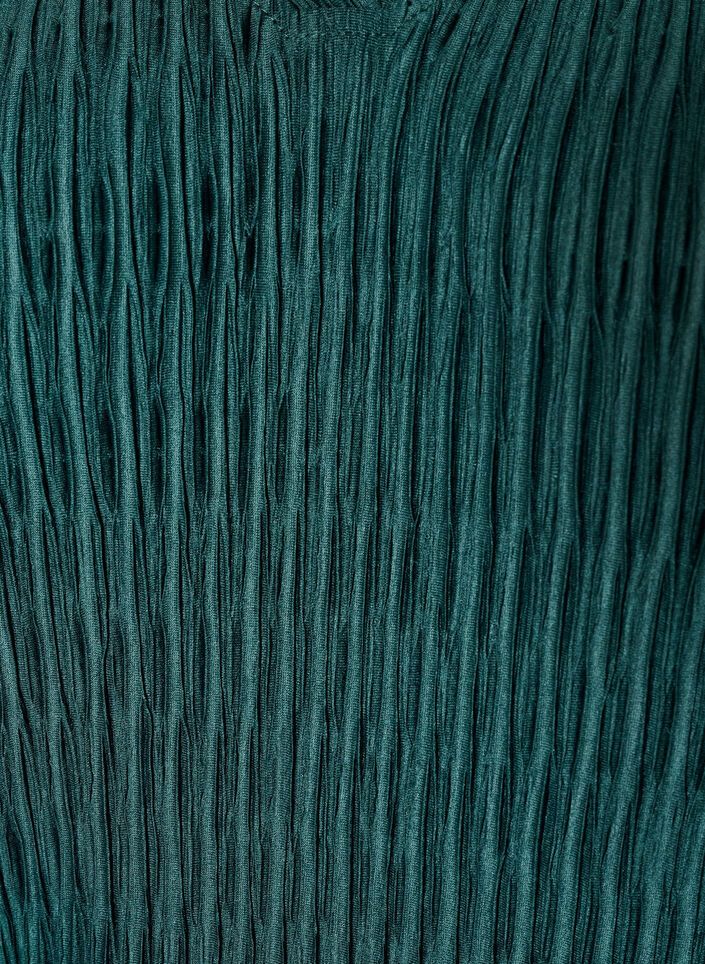 Blouse avec texture ondul&eacute;e et coupe ballon, Vert fonc&eacute;, Packshot image number 2