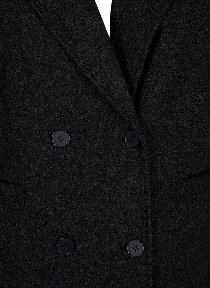 Gilet long en imitation laine, Dark Grey Melange, Packshot image number 2
