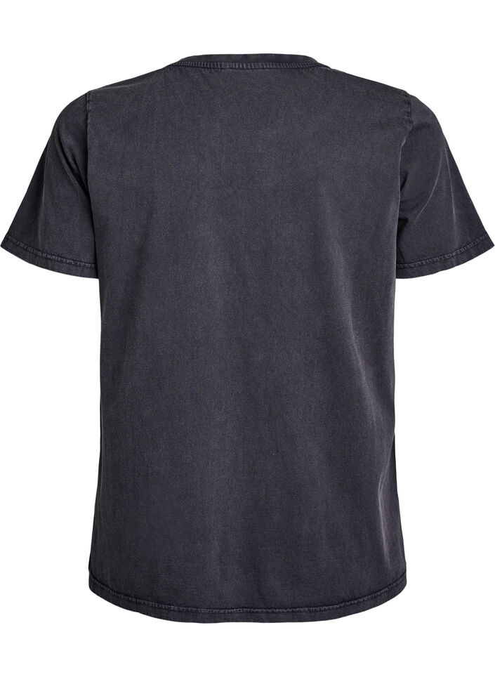 T-shirt en coton bio avec imprim&eacute;, Gris anthracite, Packshot image number 1